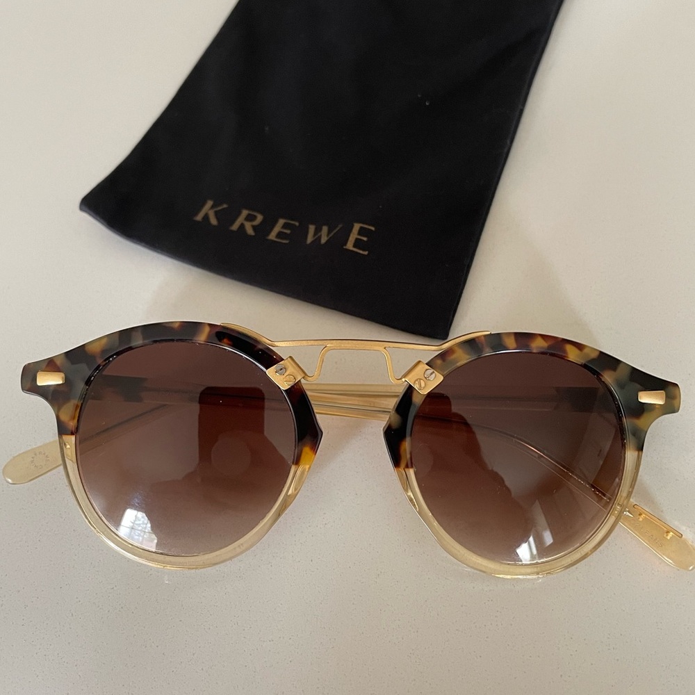 KREWE St. Louis Sunglasses. Blonde Tortoise. 24K Polarized.